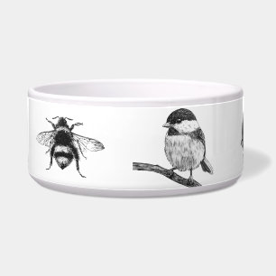 Keramische Kom - Waterkom Insecten & Vogels