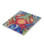 keramische krab tegeltje (Zijkant)