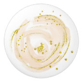 Keramische lade Trek gouden Rozen knop (Voorkant)