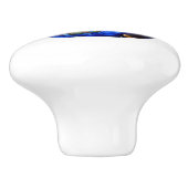 Keramische ladeknop - Blauw Keramische Knop (Zijkant)