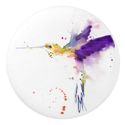 Keramische laden-/deurknoppen - Kolibrie Knop (Voorkant)