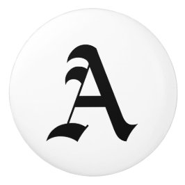 Keramische Letter Knob Gothic Keramische Knop