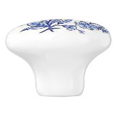 Keramische meeuw "Kobalt Blue Floral" Keramische Knop (Zijkant)