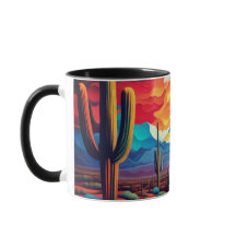 Keramische Mok Arizona Sunset in Abstracte stijl