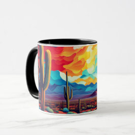 Keramische Mok Arizona Sunset in Abstracte stijl