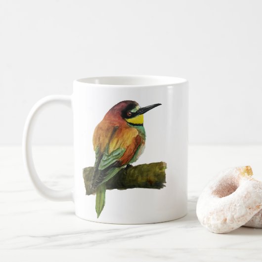 Keramische mok met bijeneterdesign (Met donut)