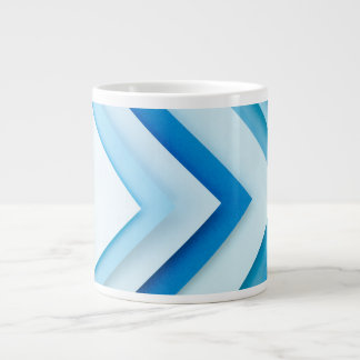 Keramische mok met blauwe en witte chevrons – Mini