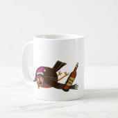 Keramische mok met Flat Out Robin-design (Voorkant links)