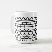 Keramische Mok met geometrische patronen – Moderne (Voorkant links)