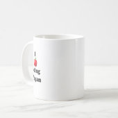 Keramische mok met I Love Being Vegan-design (Voorkant links)