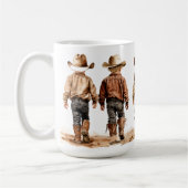 Keramische mok met kleinste cowboys (Links)