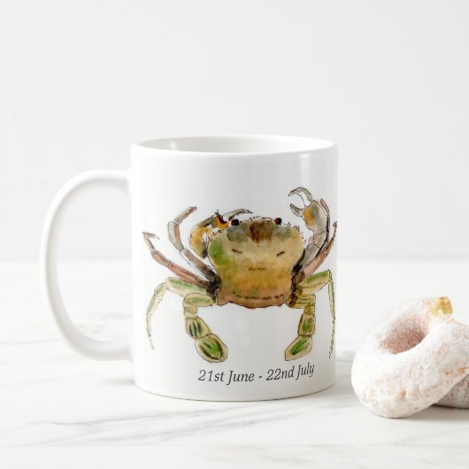 Keramische mok met Kreeft sterrenbeeld (Met donut)