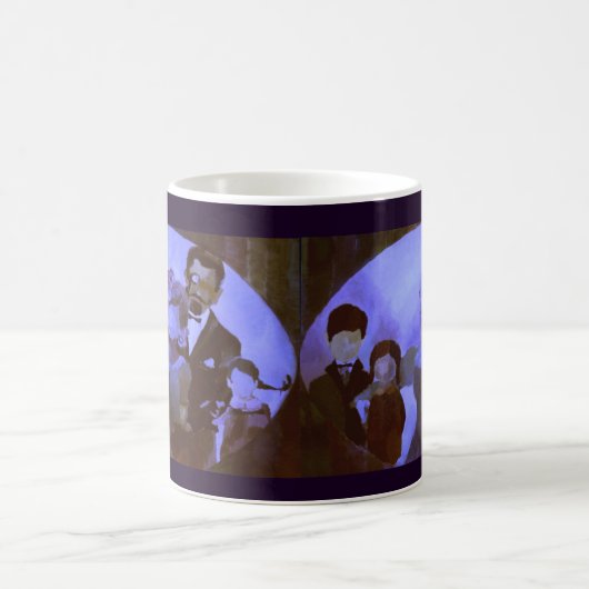 Keramische Mok met Violet Fine Art: Familieportret (Center)