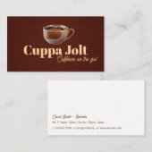 Keramische Mok van koffie Visitekaartje (Voorkant / Achterkant)