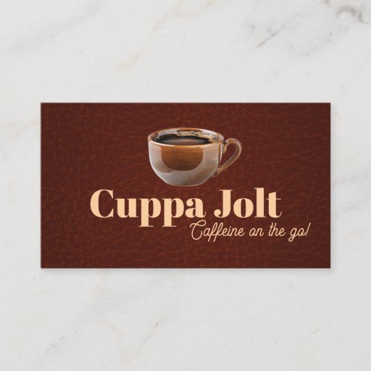 Keramische Mok van koffie Visitekaartje (Voorkant)