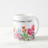 Keramische Mok Waterverf wilde bloem meisje cadeau (Voorkant rechts)