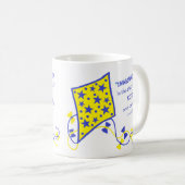 Keramische mok - Whimsical vlieger met spreuk (Voorkant rechts)