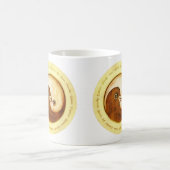 Keramische mok Yin Yang gouden vredesduiven (Center)