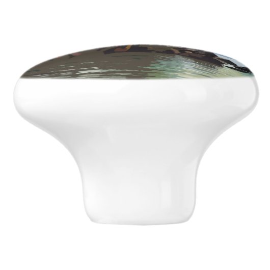 Keramische molenmeeuw knop (Zijkant)