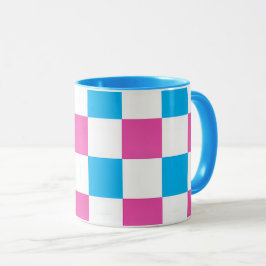 Keramische mug met kleurrijke tegels. mok