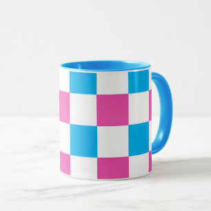 Keramische mug met kleurrijke tegels. mok
