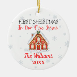 Keramische Nieuwe Huis Kerstmis Gepersonaliseerd Keramisch Ornament