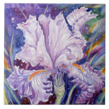 Keramische "Night Iris"-tegel