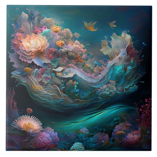 keramische onderzeese tegel voor levensonderhoud tegeltje (Voorkant)