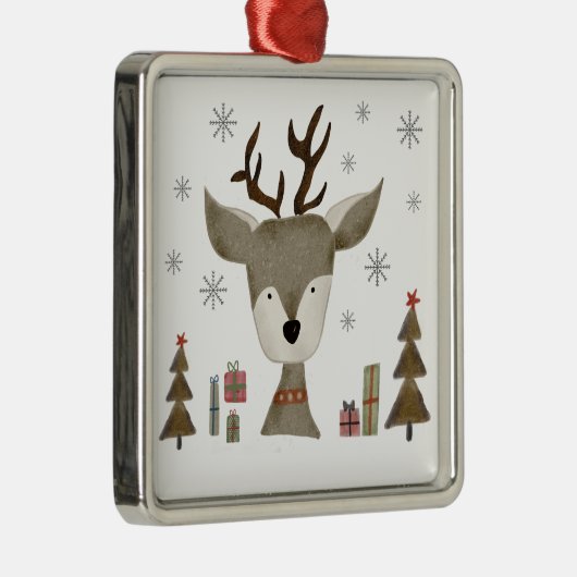 Keramische ornament | Antiek rendier | Waterverf (Rechts)