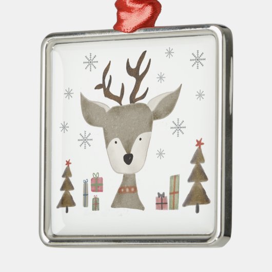 Keramische ornament | Antiek rendier | Waterverf (Links)