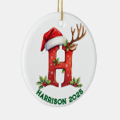 Keramische ornament letter h (Rechts)