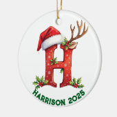 Keramische ornament letter h (Links)