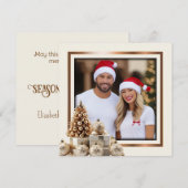 Keramische Ornamenten Foto Lijst Feestdagenkaart (Voorkant / Achterkant)