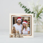 Keramische Ornamenten Foto Lijst Feestdagenkaart (Staand voorkant)