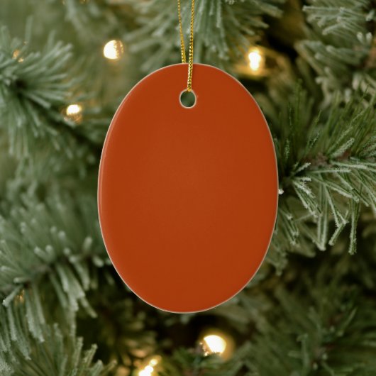 Keramische ovale ornament Roest (Boom)