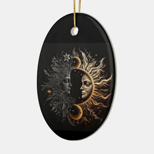 Keramische ovale versiering keramisch ornament (Links)