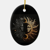 Keramische ovale versiering keramisch ornament (Voorkant)