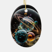 Keramische ovale versiering keramisch ornament (Achterkant)