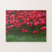 Keramische papaver Puzzle/Jigzaag Legpuzzel (Horizontaal)