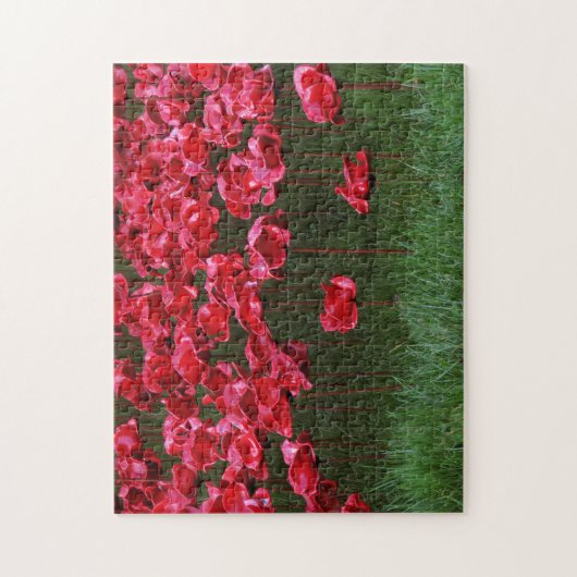 Keramische papaver Puzzle/Jigzaag Legpuzzel (Verticaal)