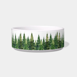 Keramische Pet Bowl - Waterverf Forest Voerbakje