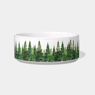 Keramische Pet Bowl - Waterverf Forest Voerbakje