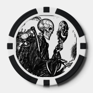 Keramische pokerchips, donkerblauwe effen rand pokerchips