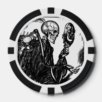 Keramische pokerchips, donkerblauwe effen rand pokerchips