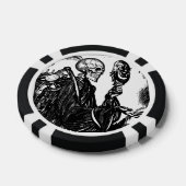 Keramische pokerchips, donkerblauwe effen rand pokerchips (Enkel)