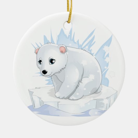 Keramische Poolbeer Kerstversiering Keramisch Ornament (Voorkant)