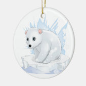 Keramische Poolbeer Kerstversiering Keramisch Ornament (Links)