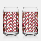 Keramische rendier frisdrankglas blikvorm glas (Rechts)