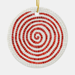 KERAMISCHE RONDE SIERDECORATIE MET WINDMOLENTJE MO KERAMISCH ORNAMENT