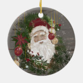 Keramische Santa Ornament boerderij (Achterkant)